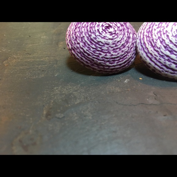 Vintage 80’s woven look large post earrings - Picture 4 of 6